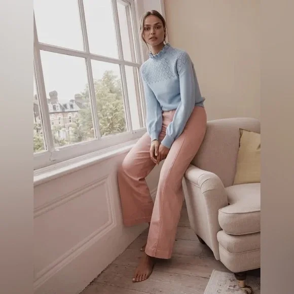 NWT Boden Sailor Wide Leg Pants in Pink - Picture 6 of 13